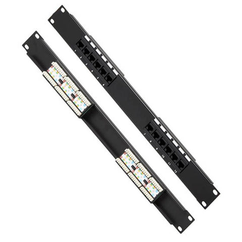 PATCH PANEL 12PORT CAT5E 19INCH RACKMOUNT