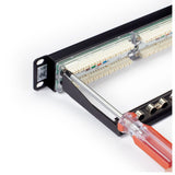 PATCH PANEL 24PORT CAT5E BLK 1U RACK MOUNTABLE