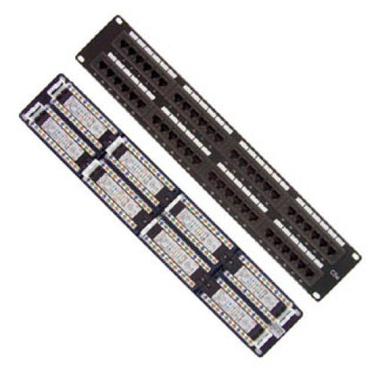 PATCH PANEL 48PORT CAT5E BLK