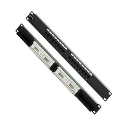 PATCH PANEL 16PORT CAT6 1U 19IN BLK