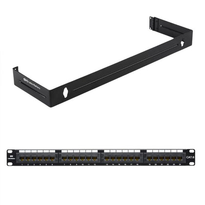 PATCH PANEL 24PORT CAT5E BLK 1U WITH BRACKET 110