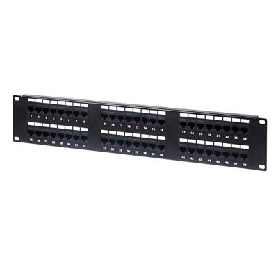 PATCH PANEL 48PORT CAT6 BLK