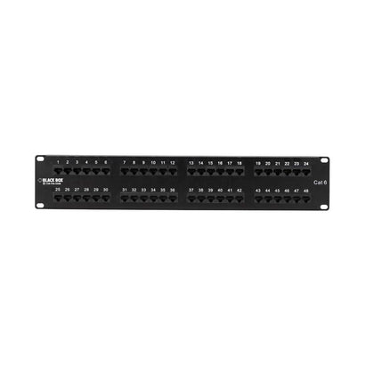 PATCH PANEL 48PORT CAT6 2U 19IN BLK
