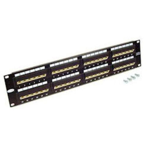 PATCH PANEL 48PORT CAT6 2U 19IN BLK