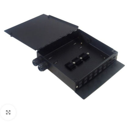 FIBER PATCH PANEL 16PORT WALLMNT TERMINAL BOX BLACK