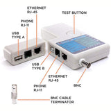 CABLE TESTER FOR RJ11/RJ45/BNC USB CABLES