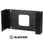 WALL MOUNT BRACKET 6U 19IN BLK DEPTH 6IN HINGED