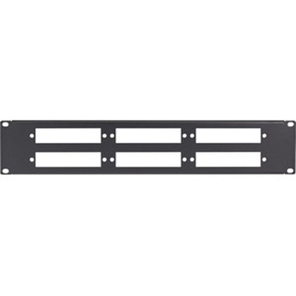 PATCH PANEL FIBER OPTIC BLANK 2U 6SLOT REGULAR BLACK RACKMOUNT.