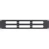 PATCH PANEL FIBER OPTIC BLANK 2U 6SLOT REGULAR BLACK RACKMOUNT.