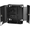 FIBER WALL CABINET 12 ADAPTER PANEL FRONT OPEN LOCKABLE BLACK
