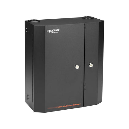FIBER WALL CABINET 12 ADAPTER PANEL FRONT OPEN LOCKABLE BLACK