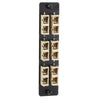 FIBER ADAPTER PANEL 6PORT ST-SC DUPLEX BEIGE W/FLANGE
