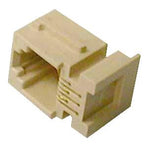 MODULAR JACK 6P4C PCVERT TAN {{