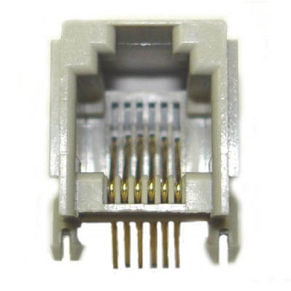 MODULAR JACK 6P6C PCRA GREY