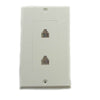 WALL PLATE MOD JK 6P4C DUAL PLAS DECORA
