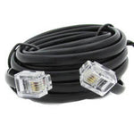 MODULAR CABLE 6P4C M/M 25FT BLK