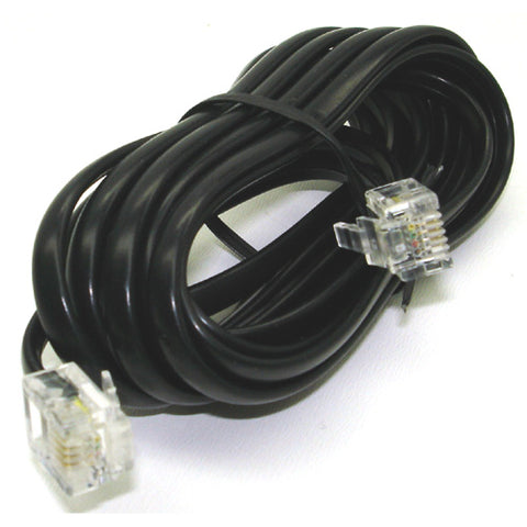 MODULAR CABLE 6P4C M/M 50FT BLACK