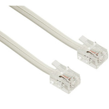 MODULAR CABLE 6P4C M/M 7FT WHITE