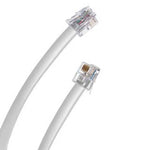 MODULAR CABLE 6P4C M/M 50FT WHITE