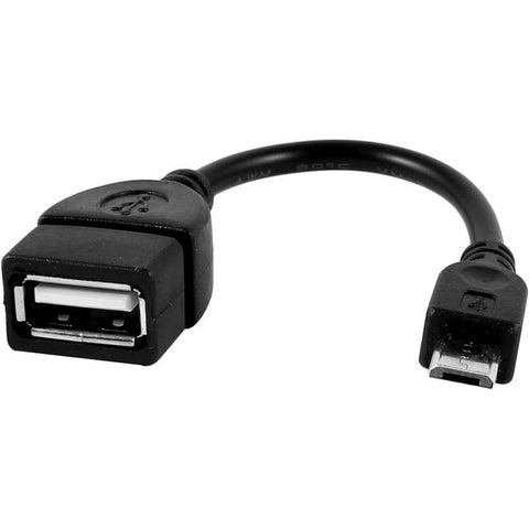 USB ADAPTER 2.0 A FEMALE TO OTG MICRO USB B 5P MALE 6IN BLK