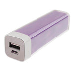 POWER BANK 2600MAH W/CABLE PURPLE UNIVERSAL