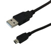 USB CABLE A MALE TO MINI B MALE 3FT BLACK