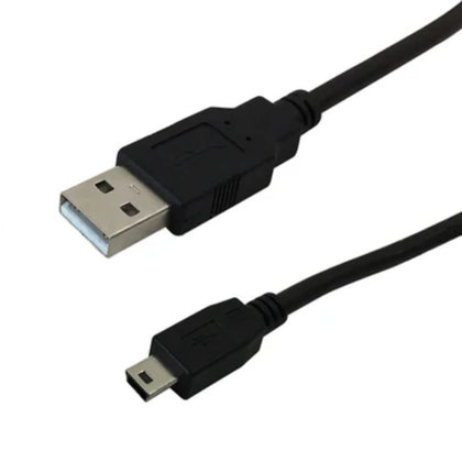 USB CABLE A MALE TO MINI B MALE 5FT BLACK