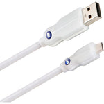 USB CABLE A MALE TO MICRO B MALE 0.5FT WHITE