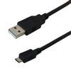 USB CABLE A MALE TO MICRO B MALE 6FT BLACK