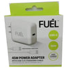 USB-C PD WALL CHARGER 3A 45W FAST CHARGE W/3FT USB C-C CABLE
