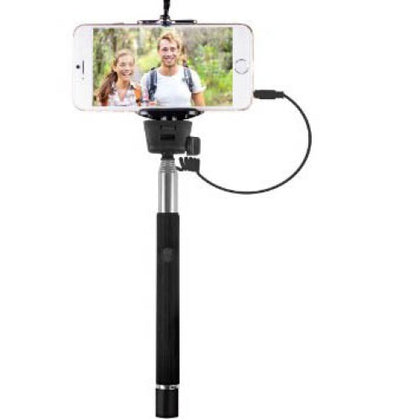 SELFIE STICK EXTENDABLE 36IN WITH SHUTTER RELEASE BUTTON BLK