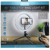 SELFIE RING LIGHT 10IN TRIPOD+PH HOLDER W/3 LIGHT COLOUR & REMOTE