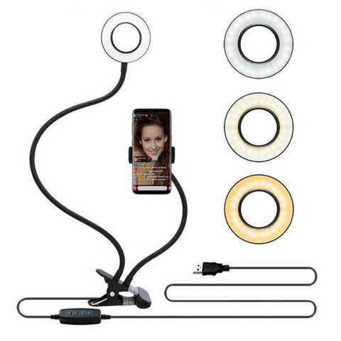 SELFIE RING LIGHT WITH CELLPHONE HOLDER