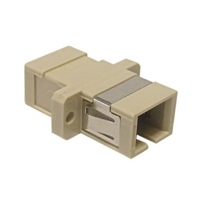 FIBER OPTIC COUPLER SC-SC MULTI MODE PANEL MOUNT SIMPLEX BEIGE