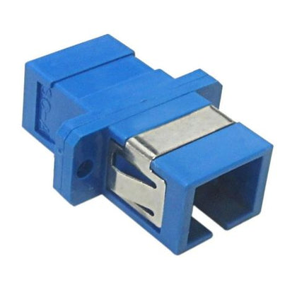 FIBER OPTIC COUPLER SC-SC SINGLE MODE PANEL MOUNT SIMPLEX BLUE