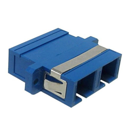 FIBER OPTIC COUPLER SC-SC SINGLE MODE PANEL MOUNT BLUE DUPLEX