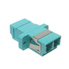 FIBER OPTIC COUPLER LC-LC MULTI MODE PANELMNT DUPLEX AQUA