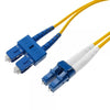FIBER OPTIC PATCH CORD SC-LC 2M DUPLEX SM OS2 9/125UM OFNR YEL