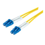 FIBER OPTIC PATCH CORD LC-LC 2M DUPLEX SM OS2 9/125UM OFNP YEL