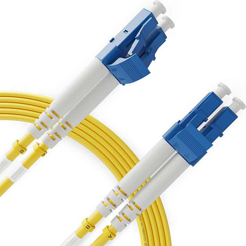 FIBER OPTIC PATCH CORD LC-LC 4M DUPLEX SM 9/125UM OFNR YEL