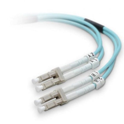FIBER OPTIC PATCH CORD LC-LC 2M DUPLEX MM OM3 50/125UM OFNR BLU