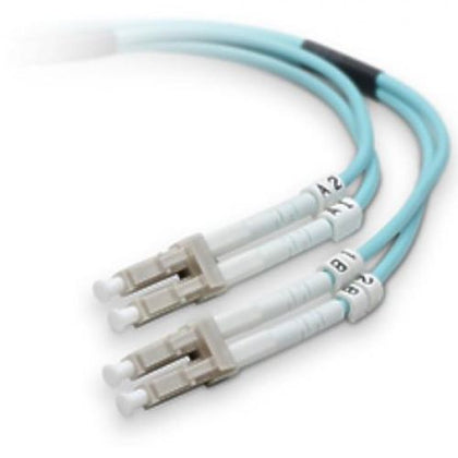 FIBER OPTIC PATCH CORD LC-LC 1M DUPLEX MM OM4 50/125UM OFNR BLU