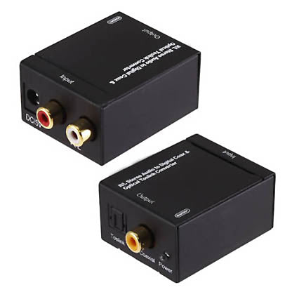 ANALOG STEREO AUDIO-DIGITAL COAX AND OPTICAL CONVERTER