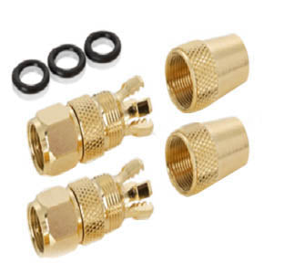 F PLUG RG6 CRIMP GOLD PLATED