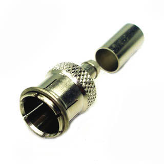 F PLUG RG59 CRIMP PUSH ON TYPE {{