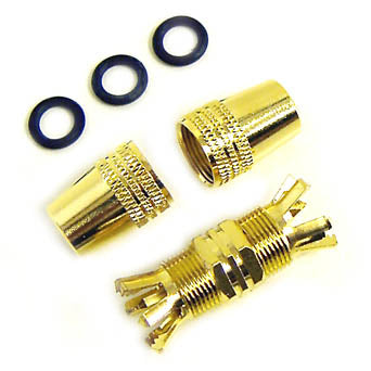 F ADAPTER JACK-JACK CRIMP TYPE RG6 QUAD EXTENSION ADAPTER
