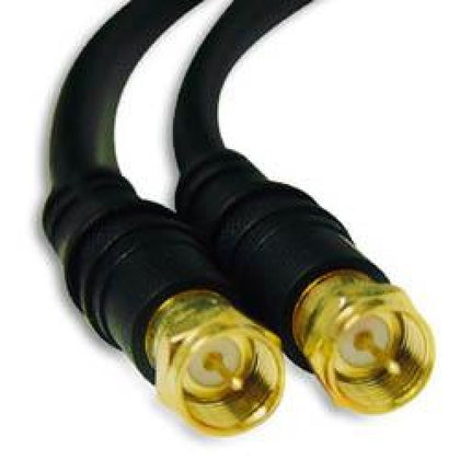 VIDEO CABLE RG6U F M/M 50FT BLK