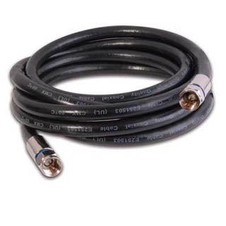 VIDEO CABLE RG6U F M/M 25FT BLK 3000MHZ FT4