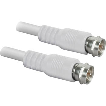 VIDEO CABLE RG6U F M/M 100FT WHT