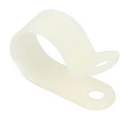 CABLE CLAMP 12.7MM WHITE NYLON